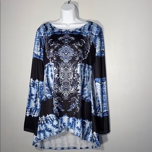 Boho chic long sleeve tunic